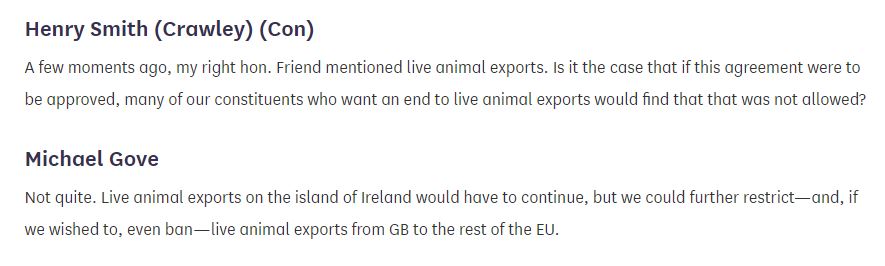 henry smith to mr gove snip right live exports